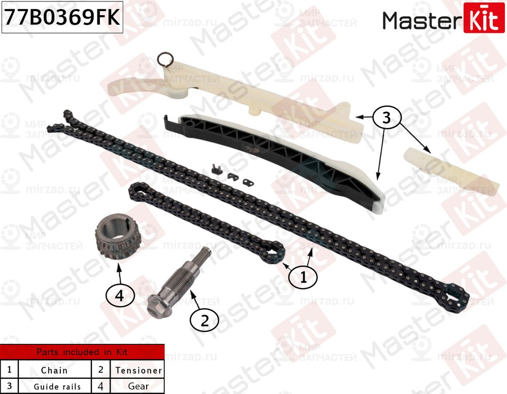 Запчасть MASTERKIT 77B0369FK