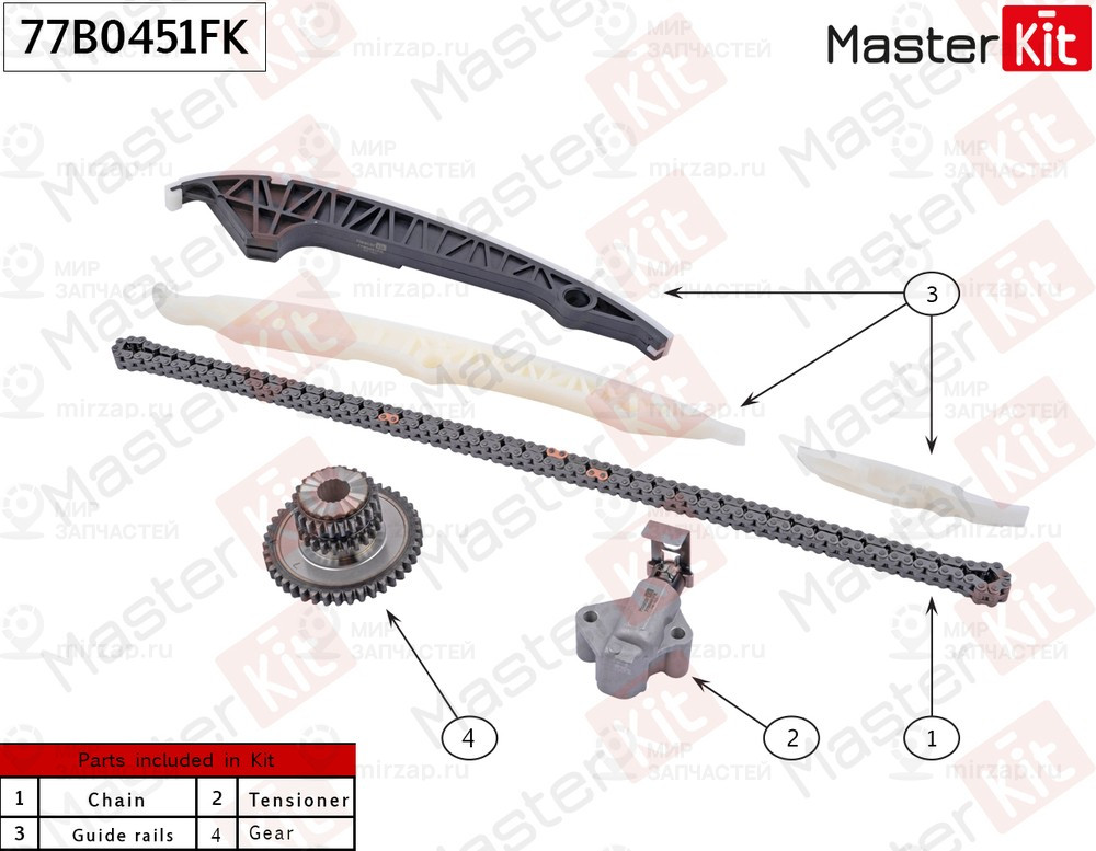 Запчасть MASTERKIT 77B0451FK