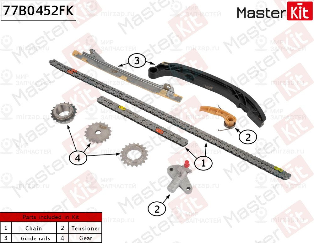 Запчасть MASTERKIT 77B0452FK