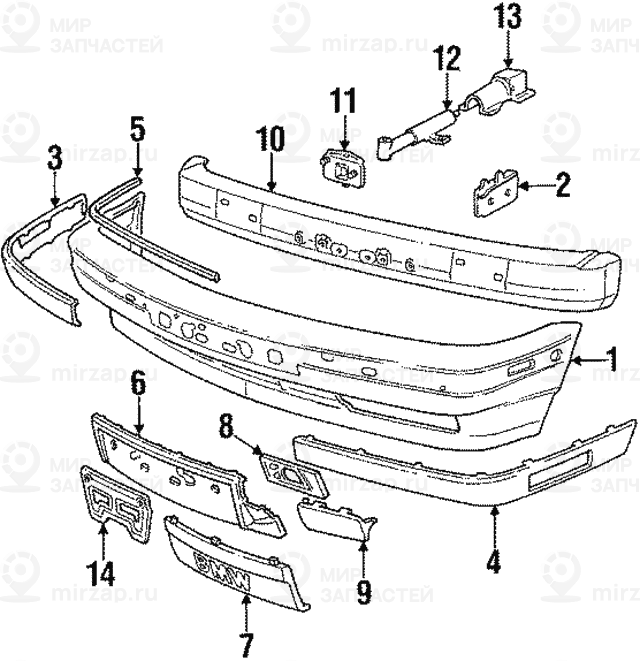 Защитная планка П
 BMW 51111944178