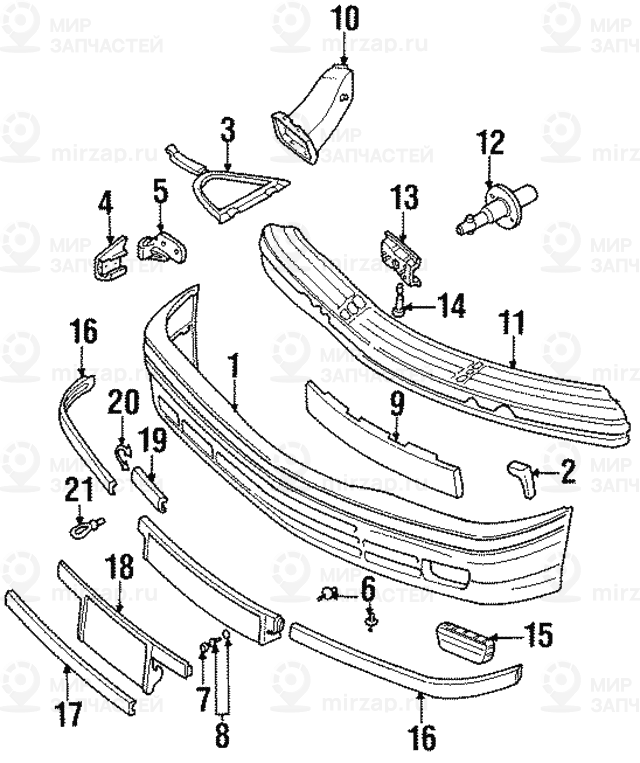 Защитная планка Л
 BMW 51111960711