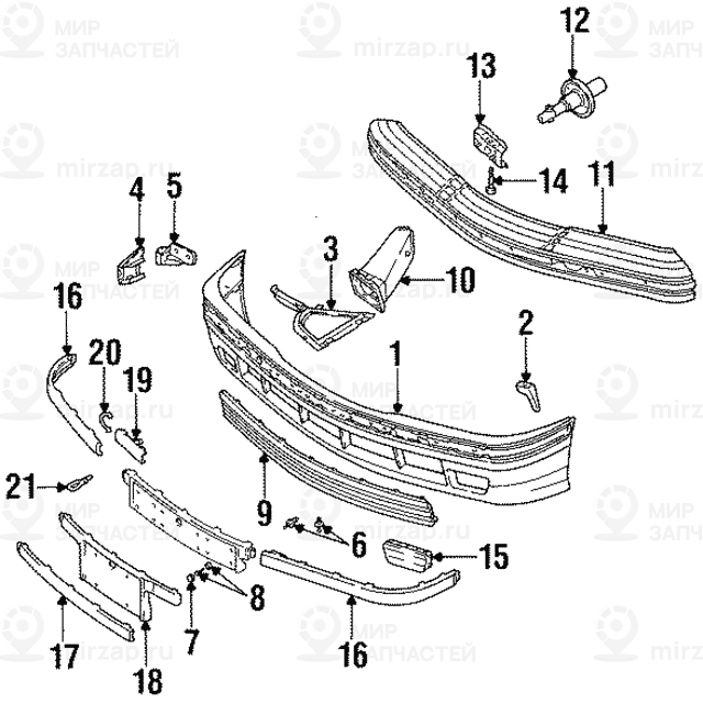Стойка противотуманной фары Л
 BMW 51111977107