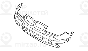 Облицовка переднего бампера Вх загрунт.
 BMW 51113412716