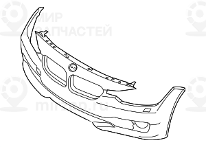 Аэрод.пакет performance пд грунт.
 BMW 51117293011