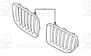 К-т передних декоративных решеток, sportline
 BMW 51117347670