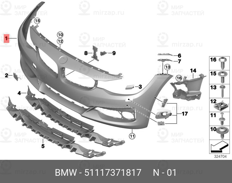 Запчасть BMW 51117371817