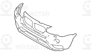 Verkleidung Stossfдnger Grundiert Vorn
 BMW 51117389914