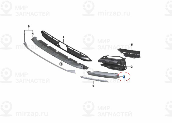 Stossleiste Seitlich Rechts
 BMW 51117421484