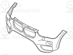 Verkleidung Stossfдnger Grundiert Vorn
 BMW 51117453566