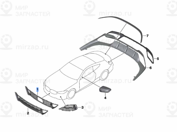 Решетка Воздухозаборника Ср
 BMW 51118074420
