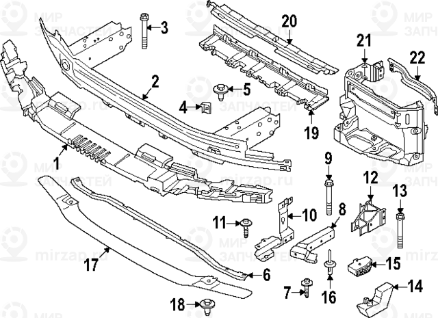 Поперечина Переднего Бампера
 BMW 51118080577