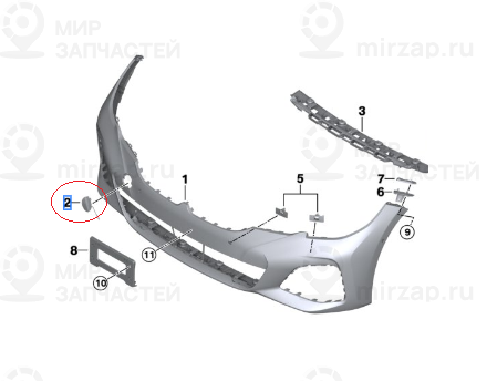Abdeckung Abschlepp?se Gr
 BMW 51118099893