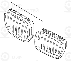 Решетка TITAN
 BMW 51118269744