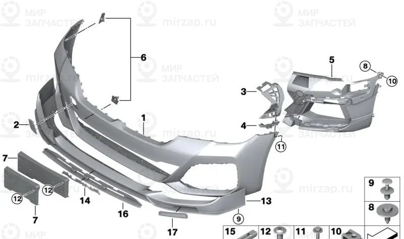 Аэрод.пакет Performance Пд Грунт.
 BMW 51119852205