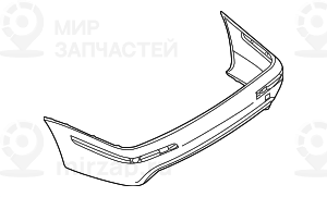 Облицовка заднего бампера,загрунтован.
 BMW 51122498505