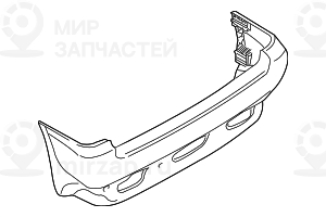 Облицовка заднего бампера,загрунтован.
 BMW 51127062597