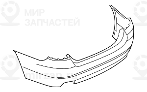Облицовка заднего бампера,загрунтован.
 BMW 51127332765