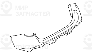 Облицовка заднего бампера,загрунтован.
 BMW 51127345036