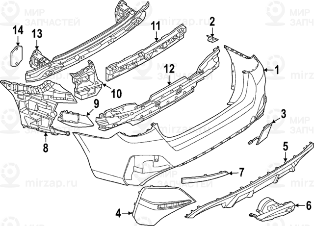 Крепление Бампера П Зд
 BMW 51128078586