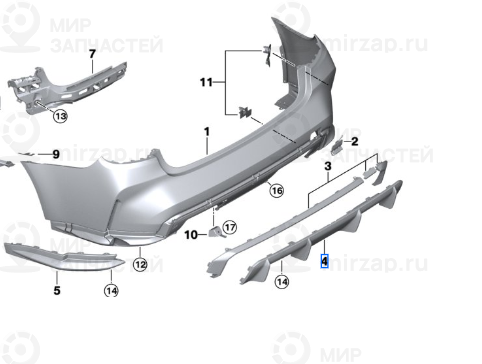 Verkleidung Stossfdng
 BMW 51128085093