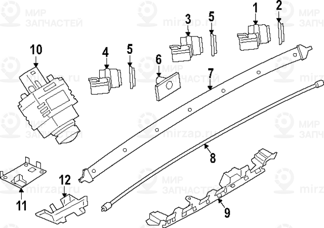 Satz Aufnahme Pdc-/Pma-Sensor Hinten
 BMW 51128090078