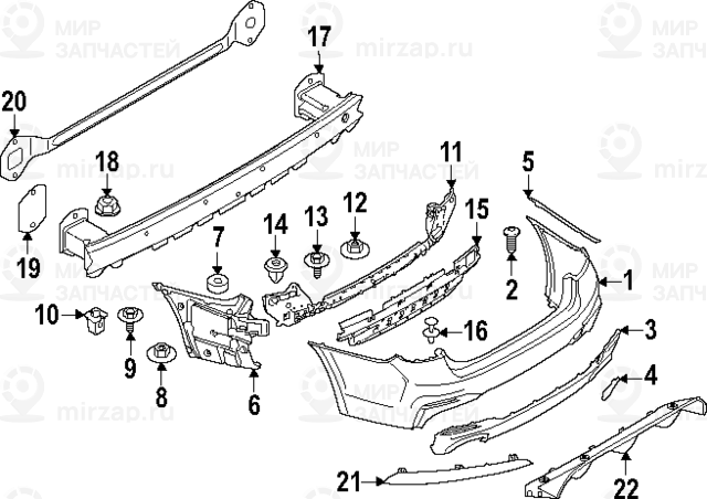 Облицовка Бампера Зд Нж
 BMW 51128098701
