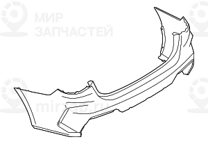 Облицовка Заднего Бампера.загрунтован.
 BMW 51129850252