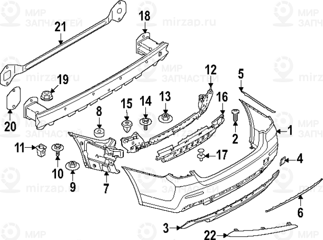 Облицовка Бампера Зд
 BMW 51129852175