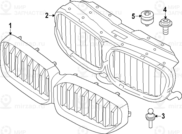 Передняя Декоративная Решетка
 BMW 51129852284