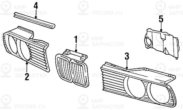 Декоративная решетка П
 BMW 51131945886