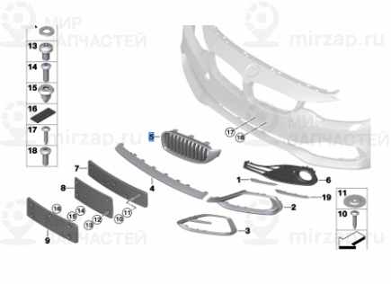 Декоративная Решетка Л Пд
 BMW 51135A3D025