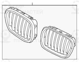 Декоративная решетка л пд
 BMW 51137307599