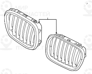 Декоративная решетка л пд
 BMW 51137316061