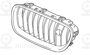 Декоративная решетка базовая левая
 BMW 51137373689