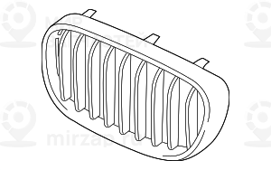 Ziergitter Front Rechts
 BMW 51137383520