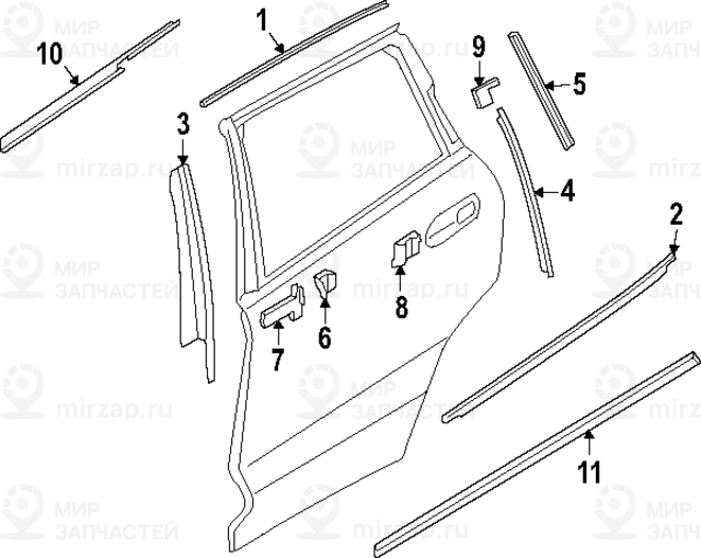 Защитная Планка Двери Л Зд
 BMW 51137428709