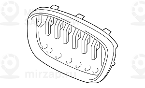 Ziergitter Front Rechts
 BMW 51137464920