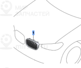 Ziergitter Front Links
 BMW 51137478669