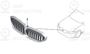 Передняя Декоративная Решетка
 BMW 51138079742