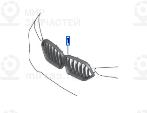 Передняя Декоративная Решетка
 BMW 51138080761