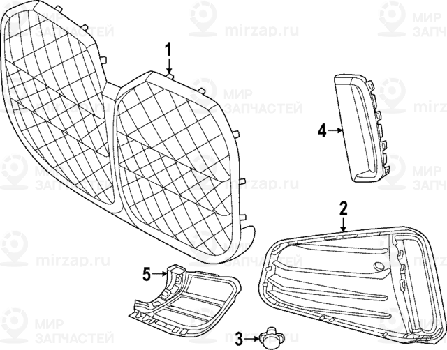 Ziergitter Front
 BMW 51139466885