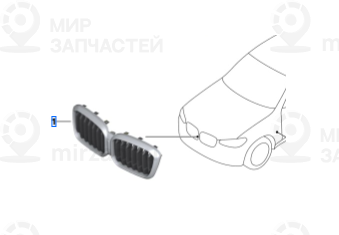 Решетка радиатора
 BMW 51139881906