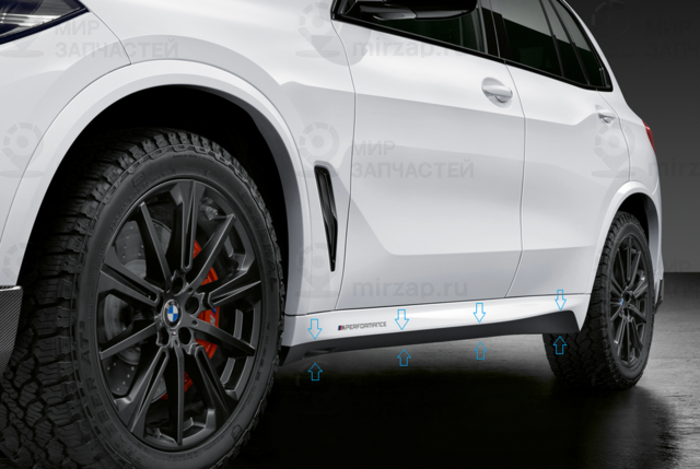 Наклейки на пороги M Performance черные
 BMW 51142456384