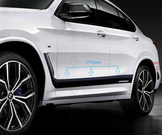 Пленка дверей, нижняя M Performance
 BMW 51145A26A67