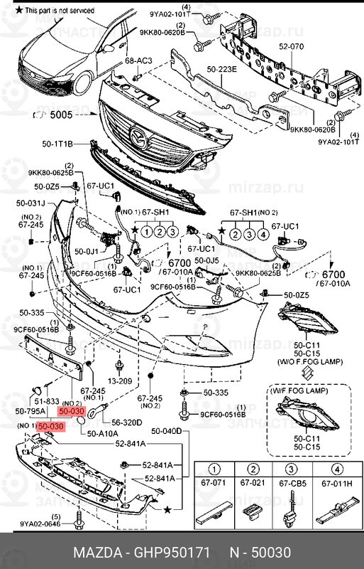 Запчасть MAZDA GHP950171