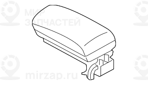 Крышка переднего подлокотника иск.кожа B.GRAU/SCHWARZ
 BMW 51163414211