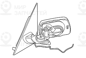 Наружное зеркало с обогревом Л
 BMW 51163448131