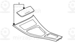 Накладка центральной консоли DIAMANTSCHWARZ
 BMW 51166982643