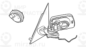 Наружное зеркало с обогр. без стекла л
 BMW 51167039925