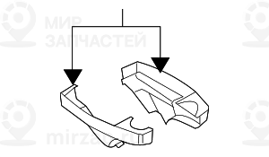 Комплект накладок ножки зеркала SCHWARZ
 BMW 51167076129